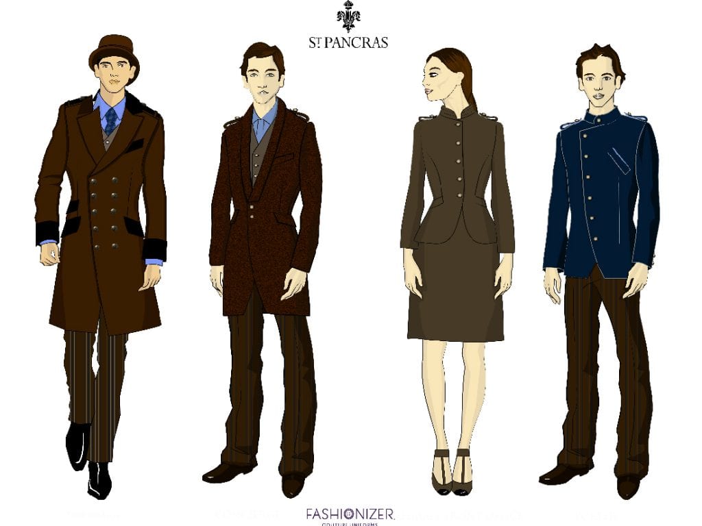 Bespoke uniforms for the St Pancras by Fashionizer Couture Uniforms
