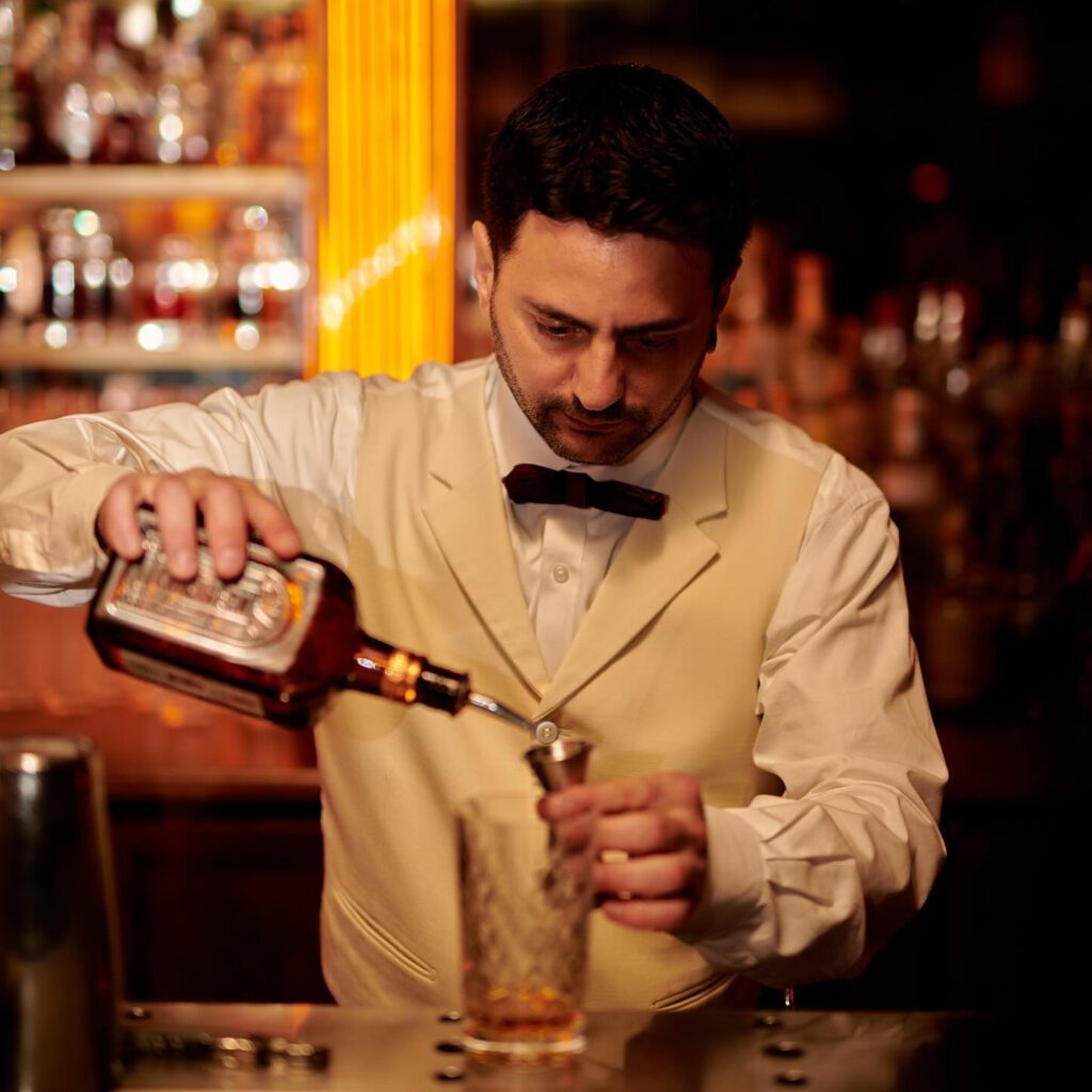 luxury hotel bar uniform man